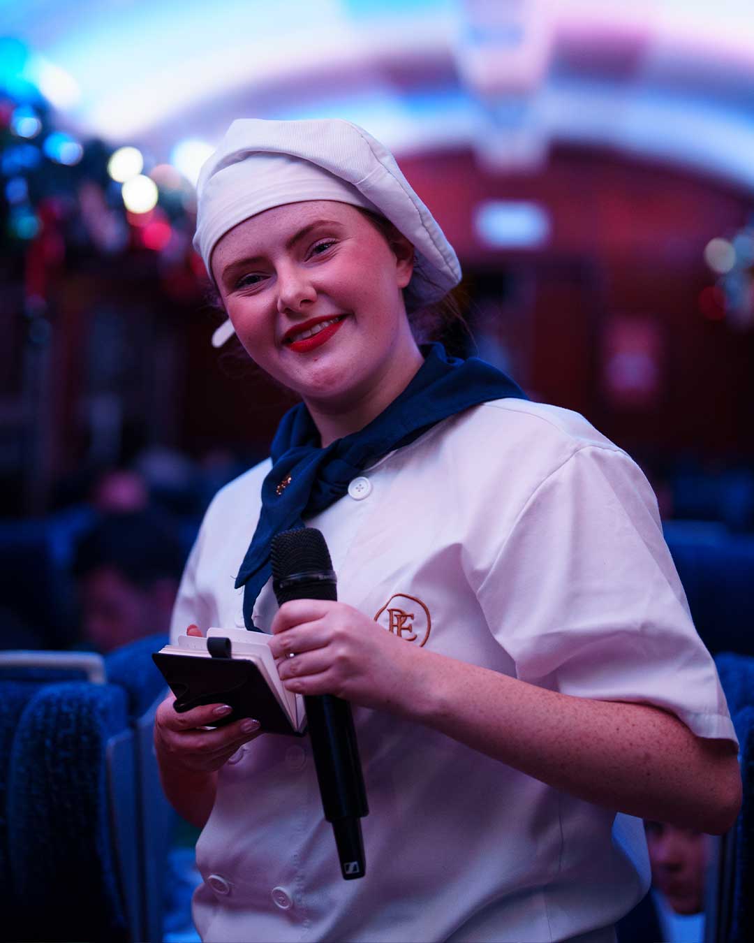 chef on board the polar express train ride leeming bar