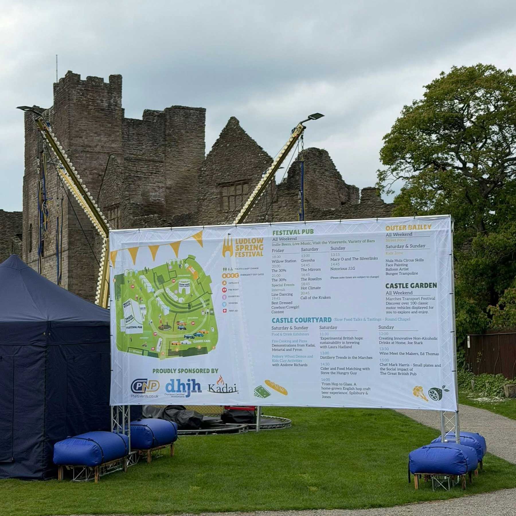 large map sign at ludlow spring festival