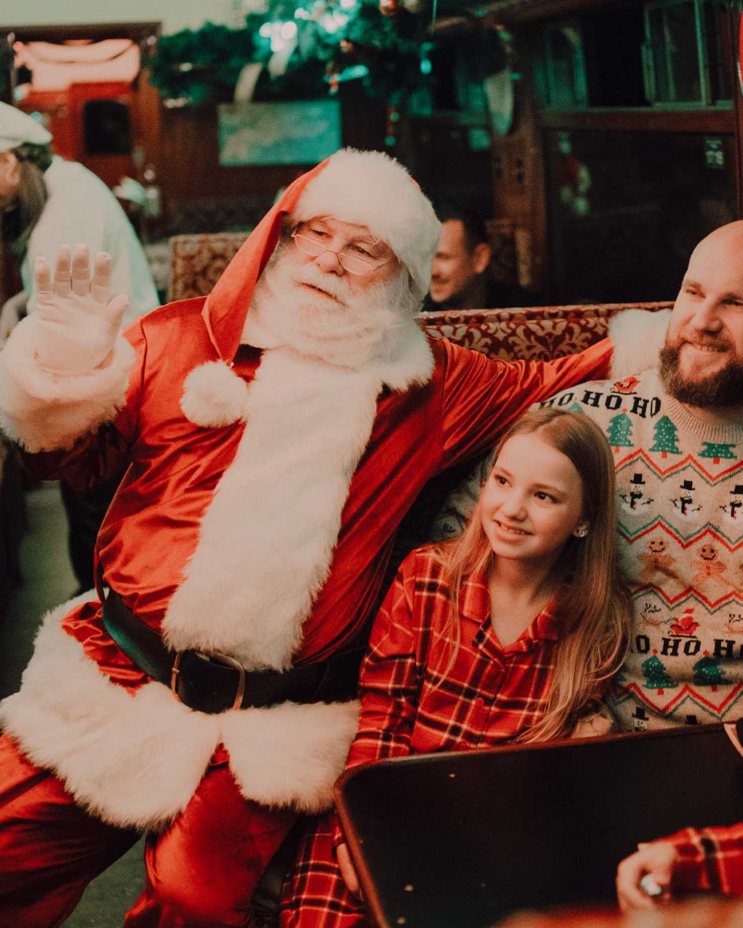 santa on board the polar express